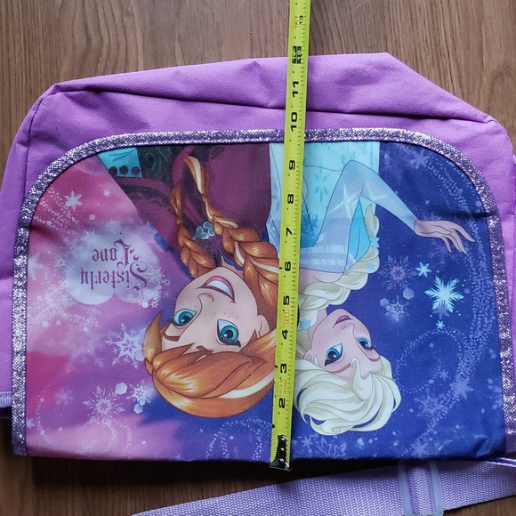Disney's Frozen Anna & Elsa Purple Sparkly School Satchel with Adjustable Strap - Picture 5 of 11